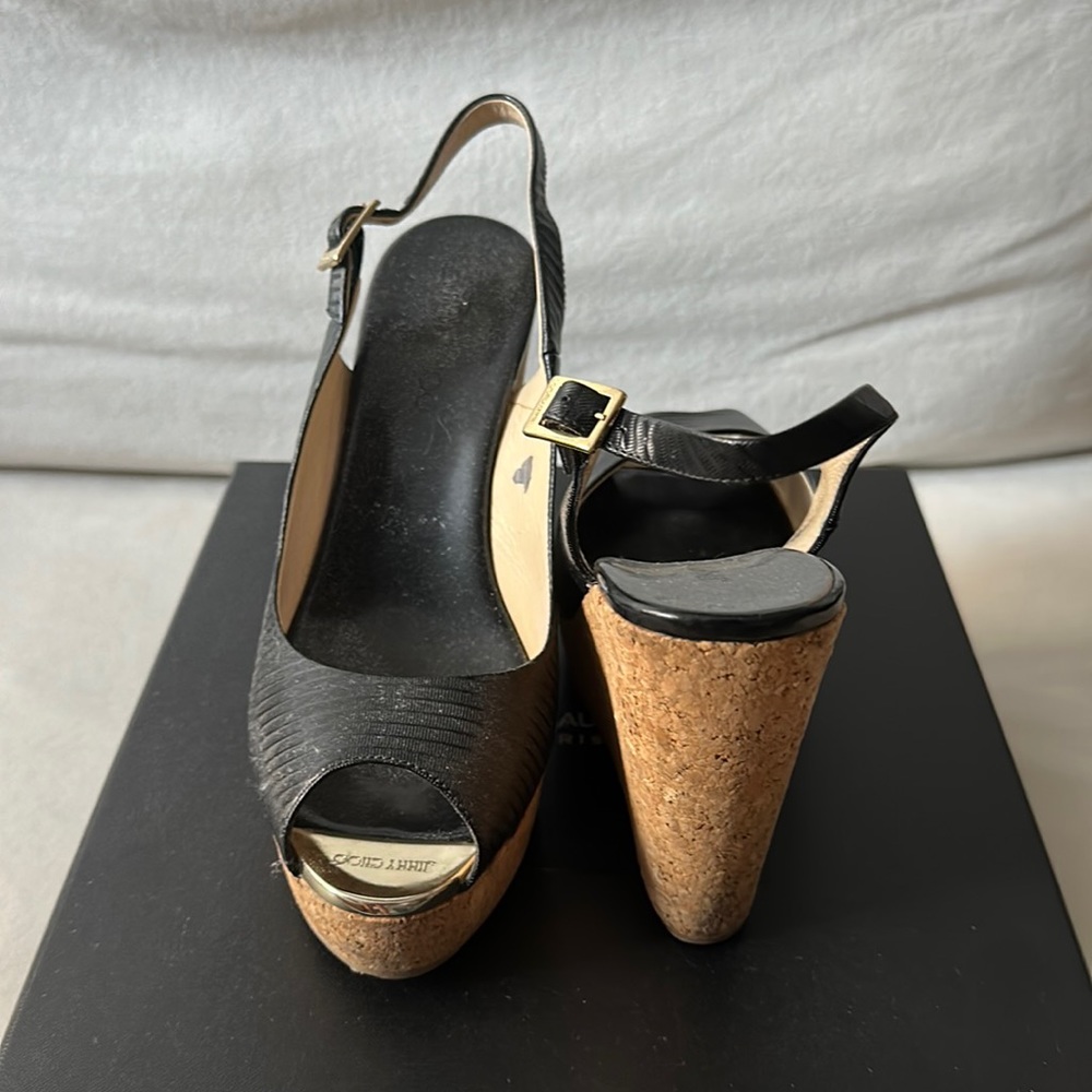 Jimmy Choo Black Wedges